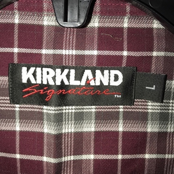 Kirkland Plaid Button Down NWOT - Picture 3 of 6